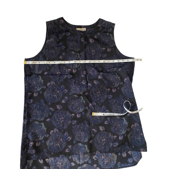 LOFT Blue Sleeveless Blouse with Floral Print - Picture 4 of 7